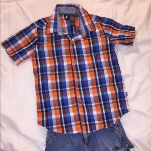Nautica Boys Short Sleeve Button-down